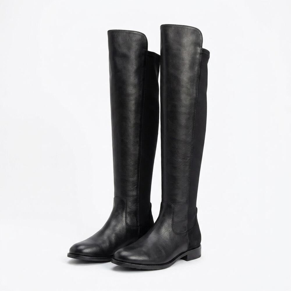 Stuart Weitzman Over-the-Knee Leather Boots - 5 1/2 M
